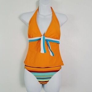 Tommy‎ Hilfiger Vibrant Tank Halter Bikini New Size XS/S